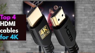 Top 4 Best HDMI Cables for 4K in 2023 [upl. by Inalaehak]