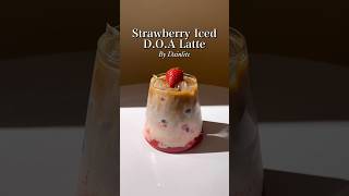 Making Strawberry Iced Latte🍓🍓 shorts recipe coffee homecafe [upl. by Onida]