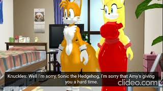 MMD Talon Sonic Whelen Shorts Sonic the Hedgehog Catches Knuckles with Amy Rose [upl. by Page]