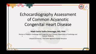 Echocardiographic Assessment of Common Acyanotic Congenital Heart Disease  Lecture [upl. by Athelstan934]