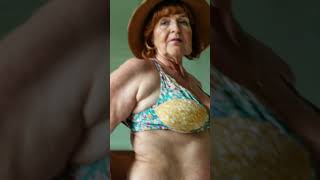 Seniors Flaunt PlusSize Swimsuits in Cozy Bedrooms 🌸 Natural Old Woman [upl. by Carver]