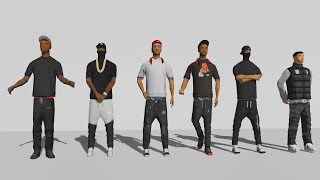 SHARE SkinPack Gangster KURUS by CALIBAND for GTA SA [upl. by Dwyer292]