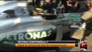 F1 2013 Lewis Hamiltons Crash Jerez Tests Day 2 [upl. by Aelaza]