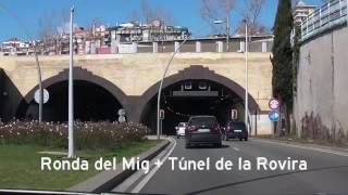 E Barcelona Ronda del Mig  Túnel de la Rovira [upl. by Atniuqal]