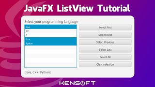 ListView in JavaFX Tutorial  100 for beginners [upl. by Ailee]