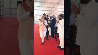 PM Modi receives a grand Welcome in Washim Maharashtra  shorts [upl. by Binny]