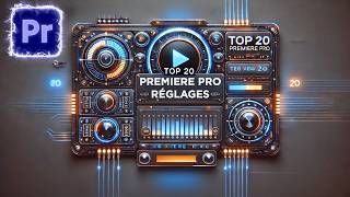 Top 20 des MEILLEURS RÉGLAGES sur ADOBE PREMIERE PRO 2024 [upl. by Aneekas]