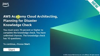 Module 16 Knowledge Check Answers  Planning For Disaster  AWS CLOUD ARCHITECTING  New amp Updated [upl. by Edra892]