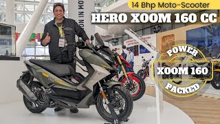 See the 160cc Hero Xoom 160 moto scooter in walkaround amp first look review video [upl. by Eustashe]