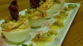 Cómo hacer Huevos Rellenos de Atún  LHCY [upl. by Glaudia]