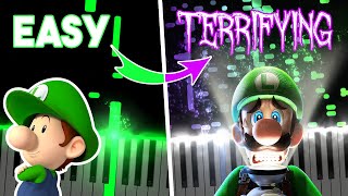 5 Levels of Luigis Mansion Theme  EASY to TERRIFYING [upl. by Lleznov]