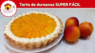 Tarta de duraznos FACIL receta sin manteca paso a paso [upl. by Anaiq]