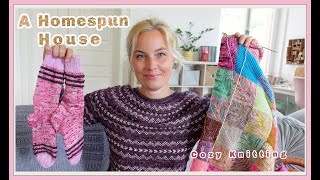 🧶 Knitting Podcast 🧦Oslo Hats Colorful Socks and a Cozy Memories Blanket💕✨ [upl. by Sello]