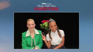 Zaria and Mallory Bechtel Tease Pretty Little Liars Summer School [upl. by Ahtibat]