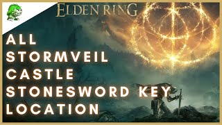 Elden Ring All Stormveil Castle Stonesword Key Location [upl. by Kwapong]