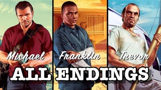 Grand Theft Auto 5  All Endings A B and C [upl. by Labannah]