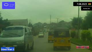 Driving through Kumasi Ghana from Pankrono to Agogo 7082023 Timelapse x4 [upl. by Crescentia677]