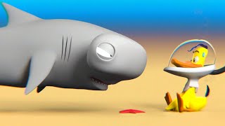 Paperotti in DUCK DIVER 🦆🦈 The Silly Funny Duck  Animated Short [upl. by Odraode]