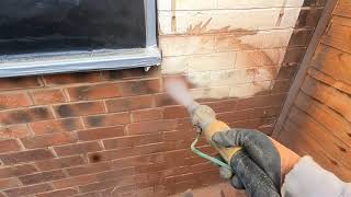 Removing Paint off Brick dustless SandBlasting [upl. by Shiroma]