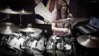 Whiplash  Metallica  HD Drum Cover By Devikah [upl. by Acimat900]