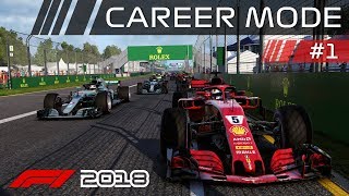 F1 2018 Career Mode 1 ONS DEBUUT IN DE FORMULE 1 [upl. by Rusty]