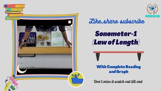 Sonometer1 Experiment  12th std Practical  Easy explanation with full reading and graph [upl. by Tempa61]