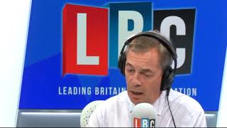 Nigel Farage owned by a caller on LBC  Kicked in the head by a horse [upl. by Nofets49]