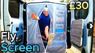 DIY Campervan Fly Screen kind of  The JD Way  Campervan Mosquito Net [upl. by Udella]