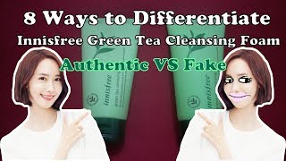 SUB ENG 8 Ways to Differentiate Innisfree Green Tea Cleansing Foam Authentic amp Fake [upl. by Browning657]