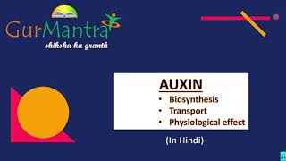 Auxin Biosynthesis  Transport  Physiological Effect  Plant Hormones  GATE XL  Gurmantra [upl. by Marita239]