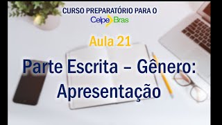 aula 21 CELPEBRAS  PARTE ESCRITA  Gênero apresentação [upl. by Ecnerual352]