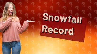 Whats the most snow ever recorded [upl. by Freyah620]