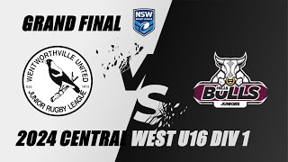 Central West U16 Div 1 GRAND FINAL  Wentworthville United Vs Hills District Bulls [upl. by Atteyram]