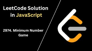 2974 Minimum Number Game in JavaScript in Hindi [upl. by Atik762]