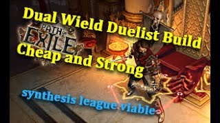 Path of Exile 400000 DPS Dual Wield Duelist Build Guide synthesis league viable [upl. by Yensehc]