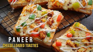 Peri Peri Vegetables Open Sandwich  Oil Free Snacks  Bread Cheese  Best Sandwich Recipes [upl. by Affra662]