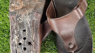 FITFLOP MENS LEATHER CHAPPAL SOLE RESTORATION amp STICHING WORK FROM SHIVARAJ FOOTWEAR JUBILEE HILLS🙏 [upl. by Jeaz]