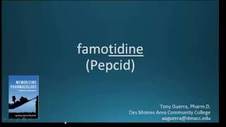 How to pronounce famotidine Pepcid Memorizing Pharmacology Flashcard [upl. by Selinda119]