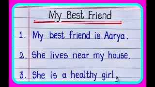 Essay on my best friend 20 lines  My best friend essay [upl. by Olwena]