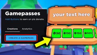 How To Make A GAMEPASS in PLS DONATE 2024 [upl. by Yatnwahs804]