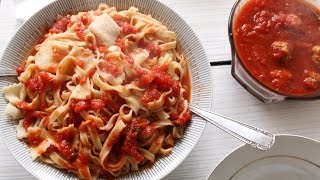 How to Make Tagliolini with Meatballs  Pasta Grannies [upl. by Rorie]