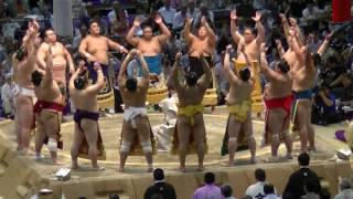 大相撲2016720東西幕ノ内土俵入りMakunouchidohyoirinagoya Bashoday 11 sumo [upl. by Nyraa899]