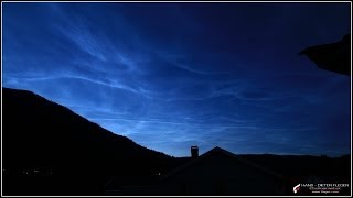 Glowing electricblue at the edge of space Noctilucent Clouds HD [upl. by Aikaj]