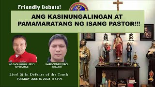 DEBATE BRO MELCHOR RCC VS MARK OMBAO BAC [upl. by Hackney508]