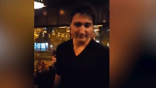 Protesters surround Justin Trudeau at Vancouver restaurant [upl. by Echo]