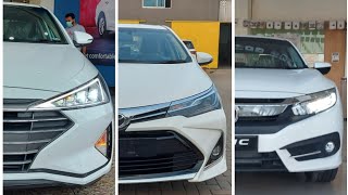 Hyundai Elantra vs Honda Civic vs Corolla X  comparison  which is better [upl. by Bible]