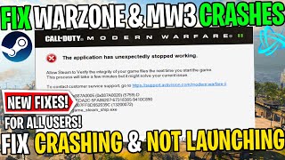 How to Fix Warzone 3 Crashing amp Not Launching  Easy FIX   ✅NEW UPDATED Solutions [upl. by Hurleigh]