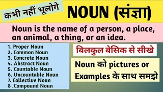 NOUN  Noun english grammar  Types of Noun with Examples  Noun ki paribhasha  What is noun [upl. by Kirstin]