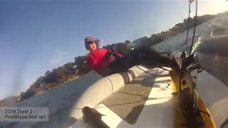 Tiwal 2 sailing dinghy test sail  November 2018 [upl. by Atirrehs]