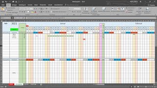 Excel Schichtplan erstellen Teil 1 Datum Vers 2 [upl. by Hopper]